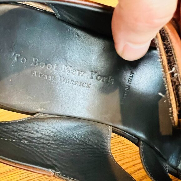 To Boot New York Men’s Adam Derrick Fisher Leather Sandals Made In Italy. Sz 11 main image 4